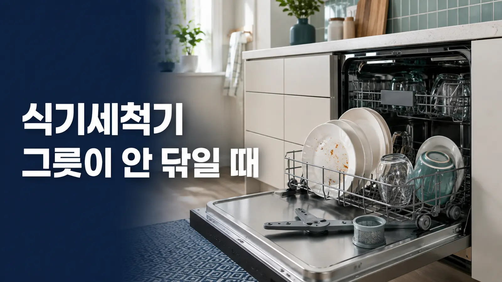 식기세척기 돌려도 그릇이 안 닦일 때, 수납·노즐·필터 확인 순서