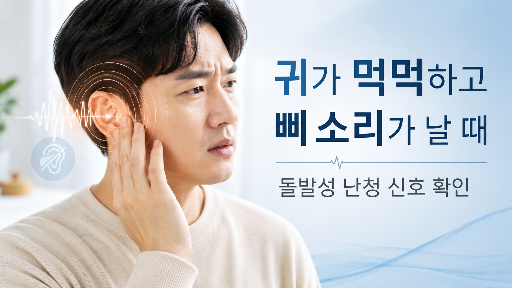 귀가 먹먹하고 삐 소리가 날 때, 돌발성 난청을 놓치면 안 되는 경우