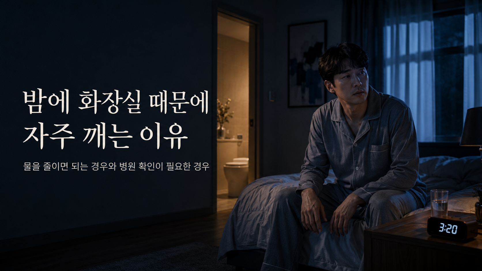 밤에 화장실 때문에 자주 깨는 이유, 물을 줄이면 되는 경우와 병원 확인이 필요한 경우