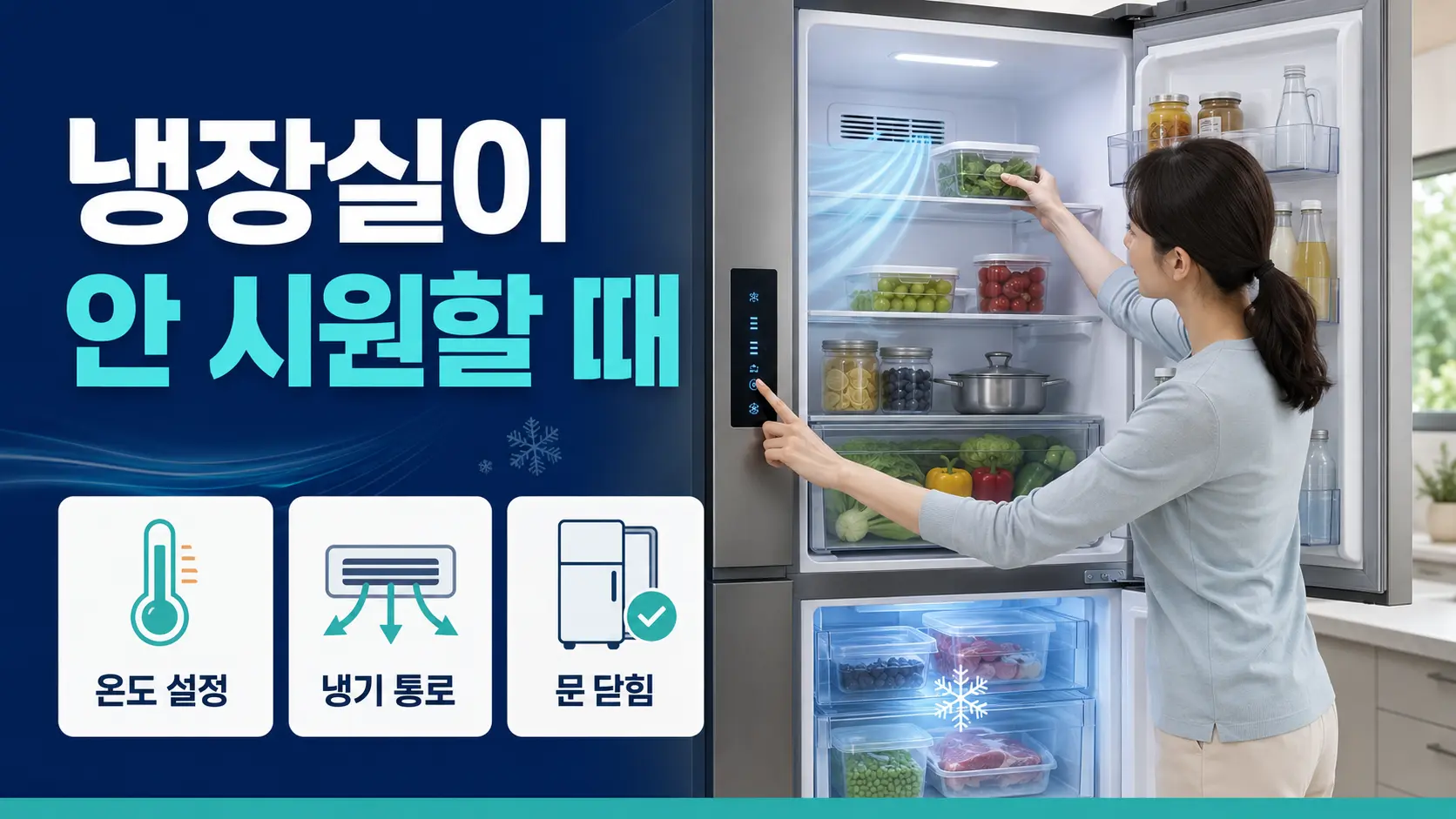 냉장실이 안 시원할 때, 온도·냉기 통로·문 닫힘 확인 순서